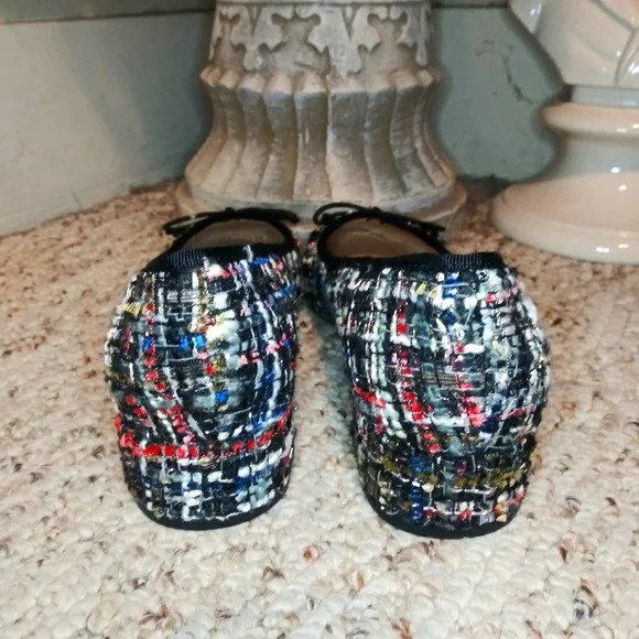 Steve Madden Chanel-Style Cherish Multicolored Chenille Boulce Ballet Style Pump - Picture 7 of 9